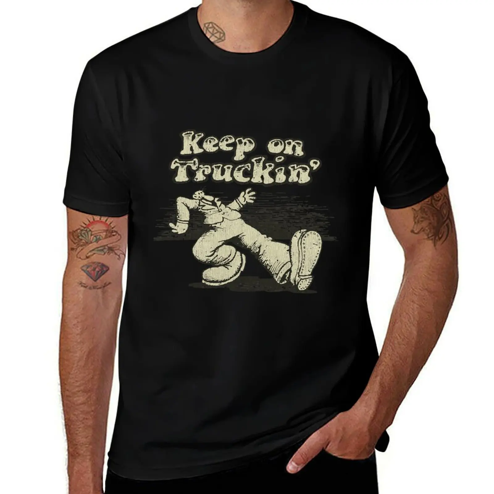 

for plain T-Shirt t-shirt Truckin' g cotton package man for shirts man t men black