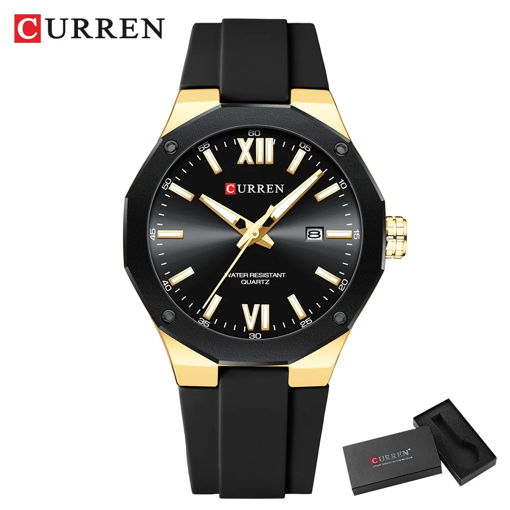 Simple Luxury Men's Quartz Wristwatch with Silicone Strap