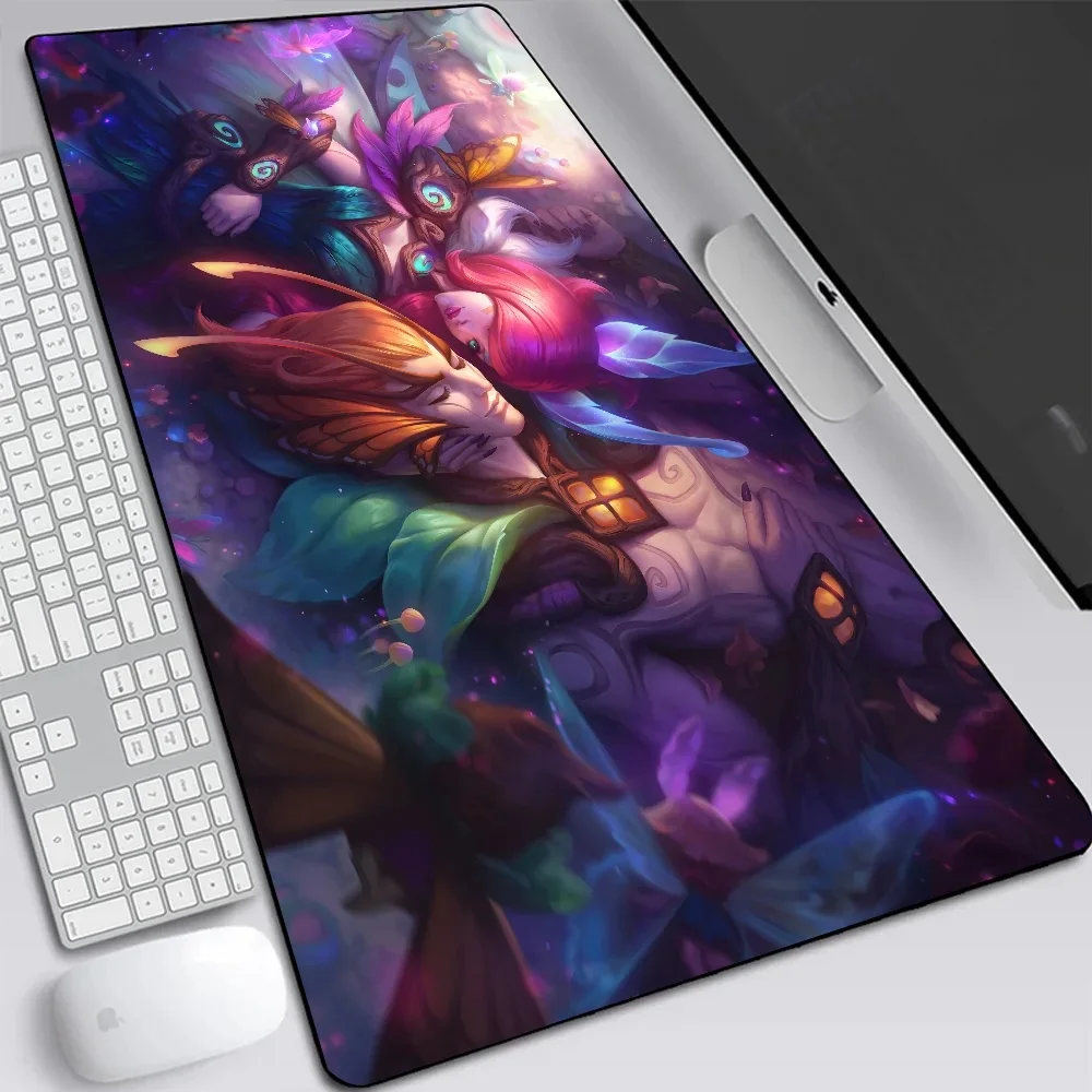 League of Legends Xayah Rakan Large Gaming Mouse Pad Computer Laptop Mousepad Office Keyboard Pad Desk Mat PC Gamer Mouse Mat