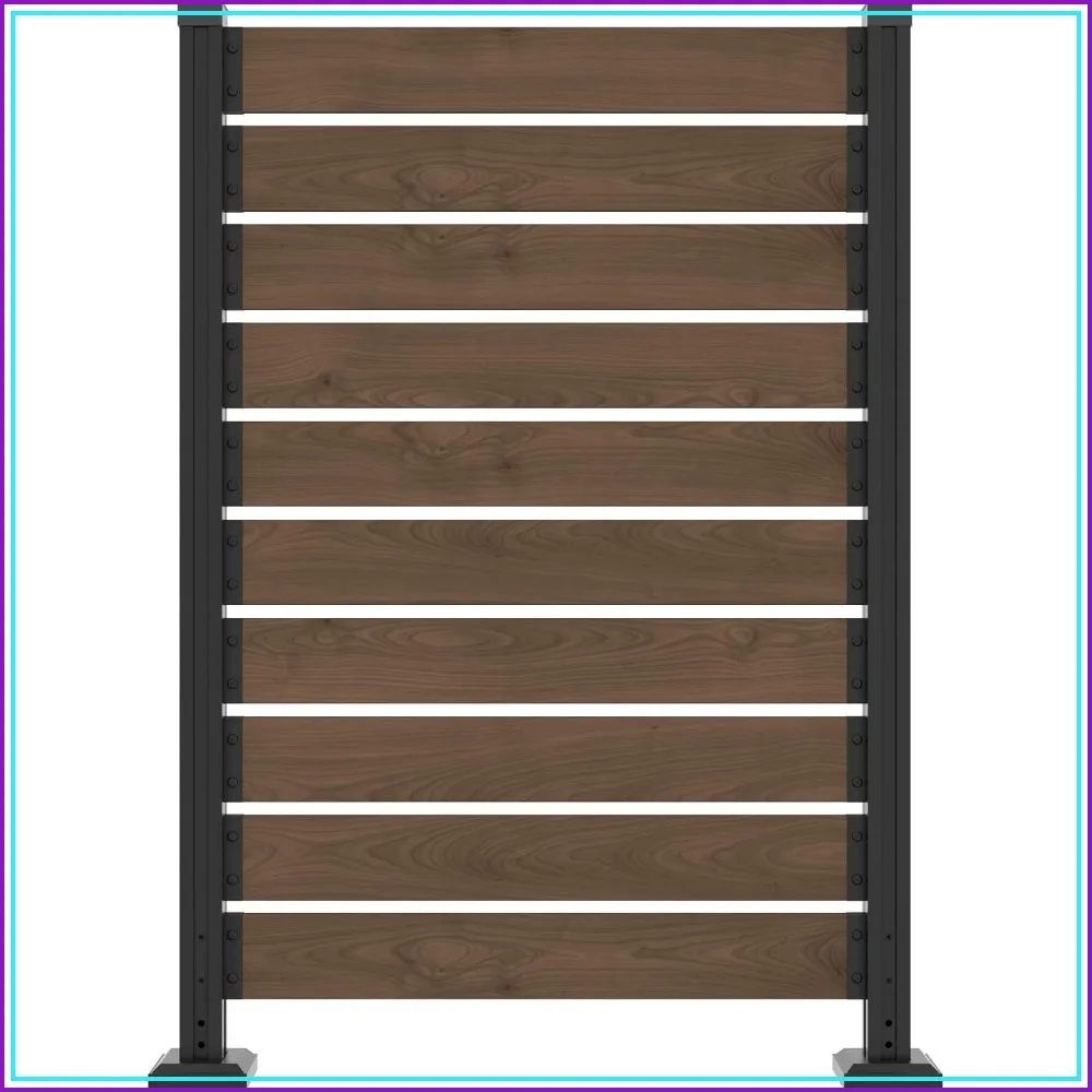 60''H x 40''W Outdoor No Dig Cedar Wood Fence Privacy Screen