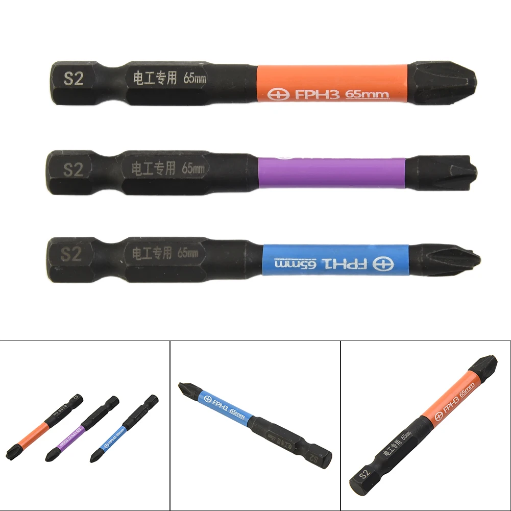 

Brand New High Quality Screwdriver Bit Accessories Alloy Steel Drill Bit For Electrician Magnetic PH1 PH2 PH3 Replacement