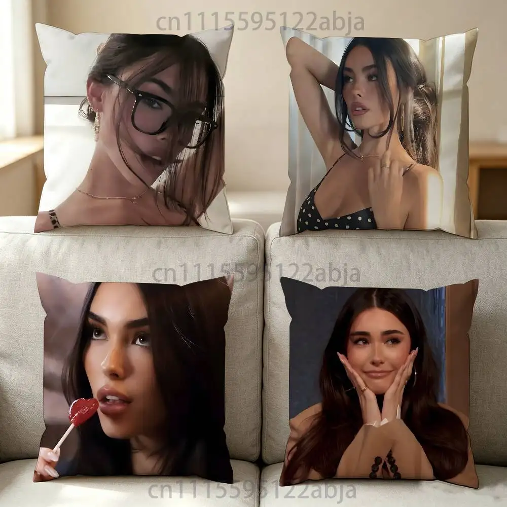 M-Madison B-Beer Throw Pillow Case 50x50cm DIY Square Pillowcase Square Office Cushion Cover