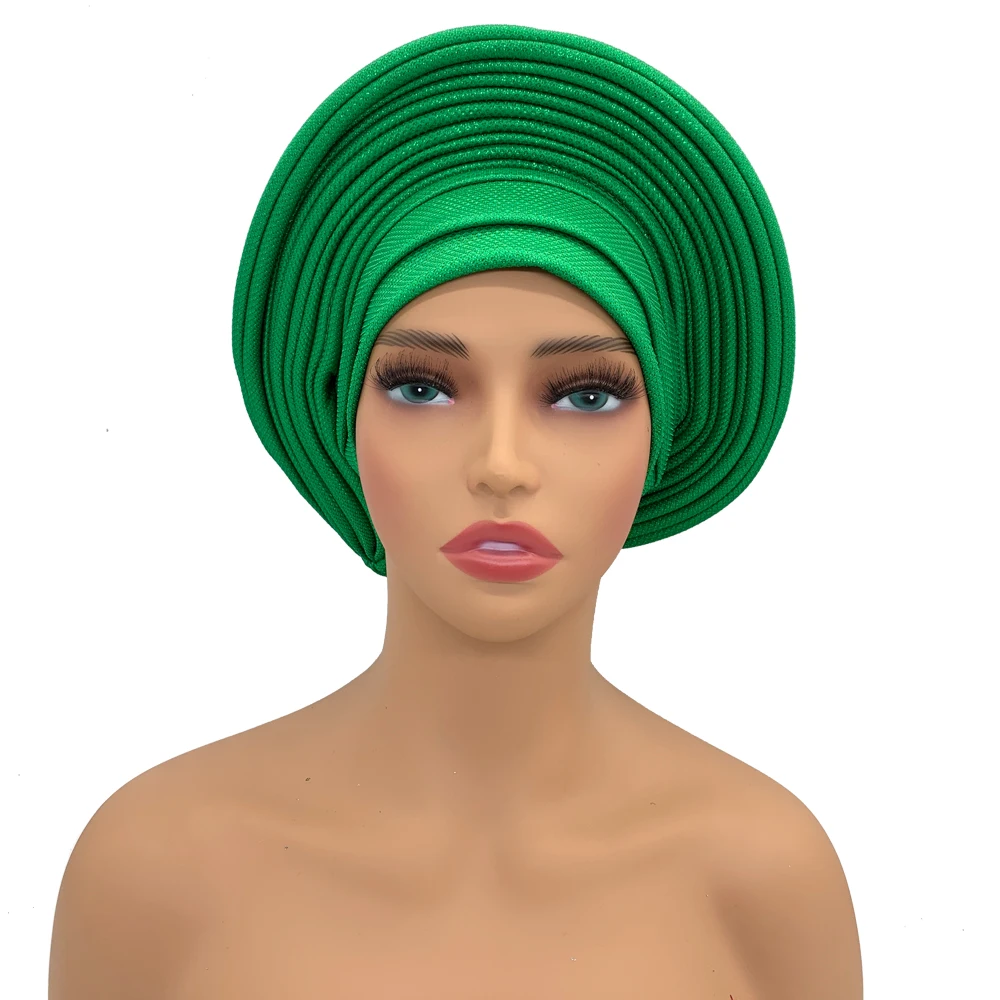 Ready to Wear African Headtie Diamonds Women's Auto Gele Nigeria Wedding Geles Muslim Turban Cap Islam Headgear Lady Head Wraps