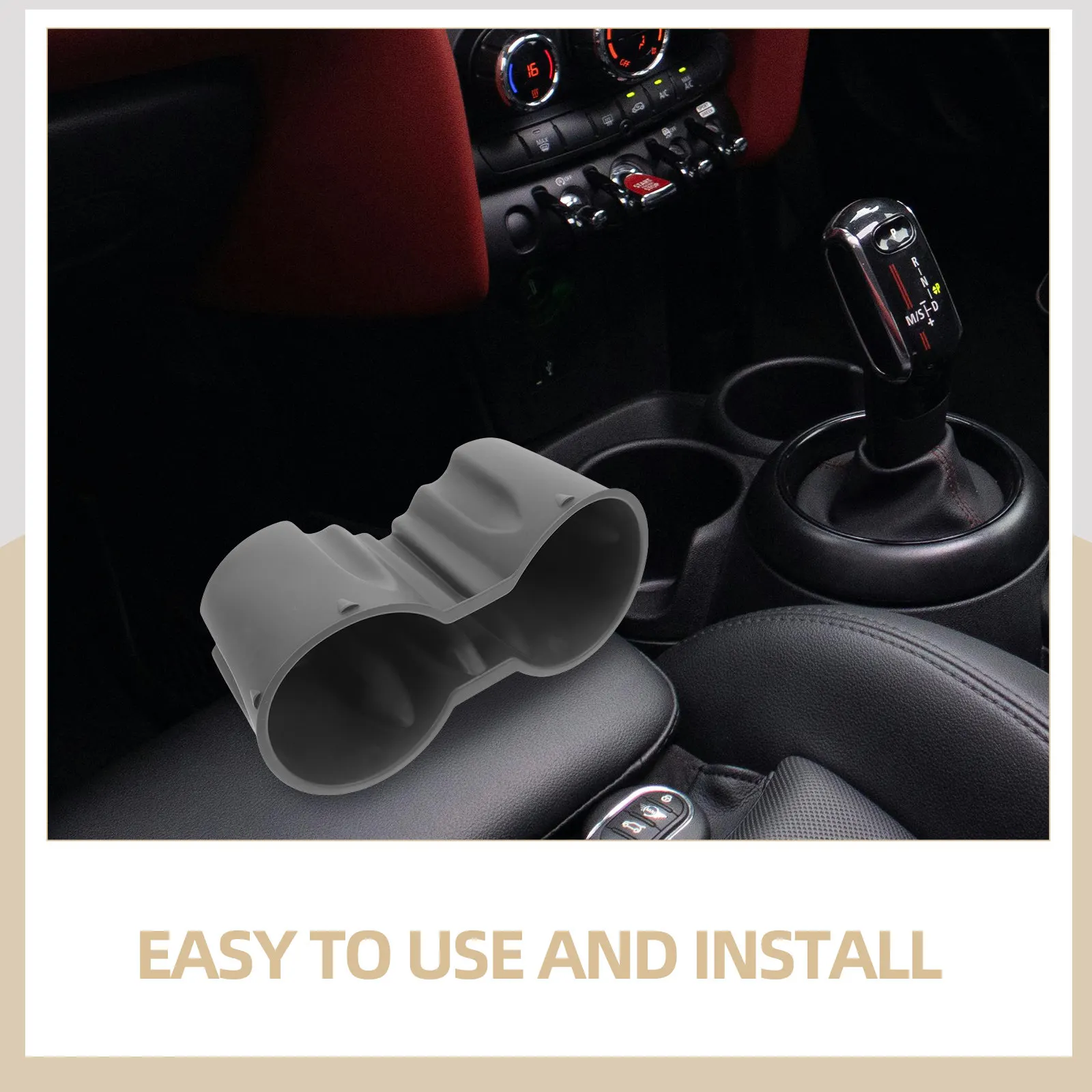 Car Cup Holder Insert – Universal Beverage Rack for Center Console, Adjustable Drink Holder Base