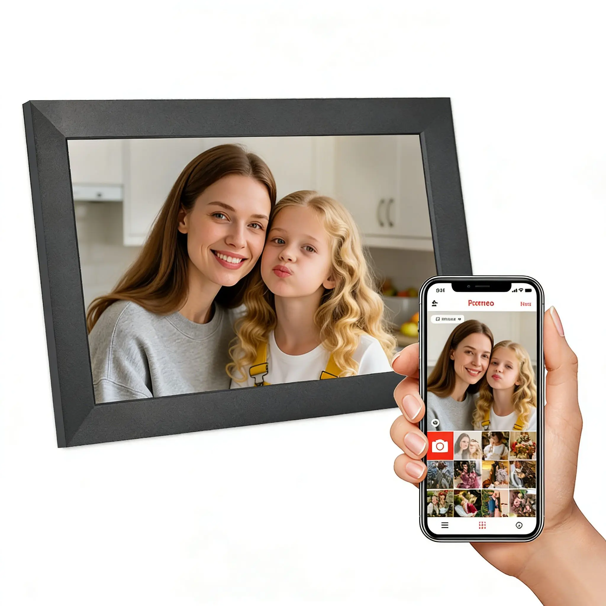 

10.1 - inch 1280*800 IPS Touch Screen Frameo Digital Picture Frame - Share Happiness Moments with Family via Frameo App