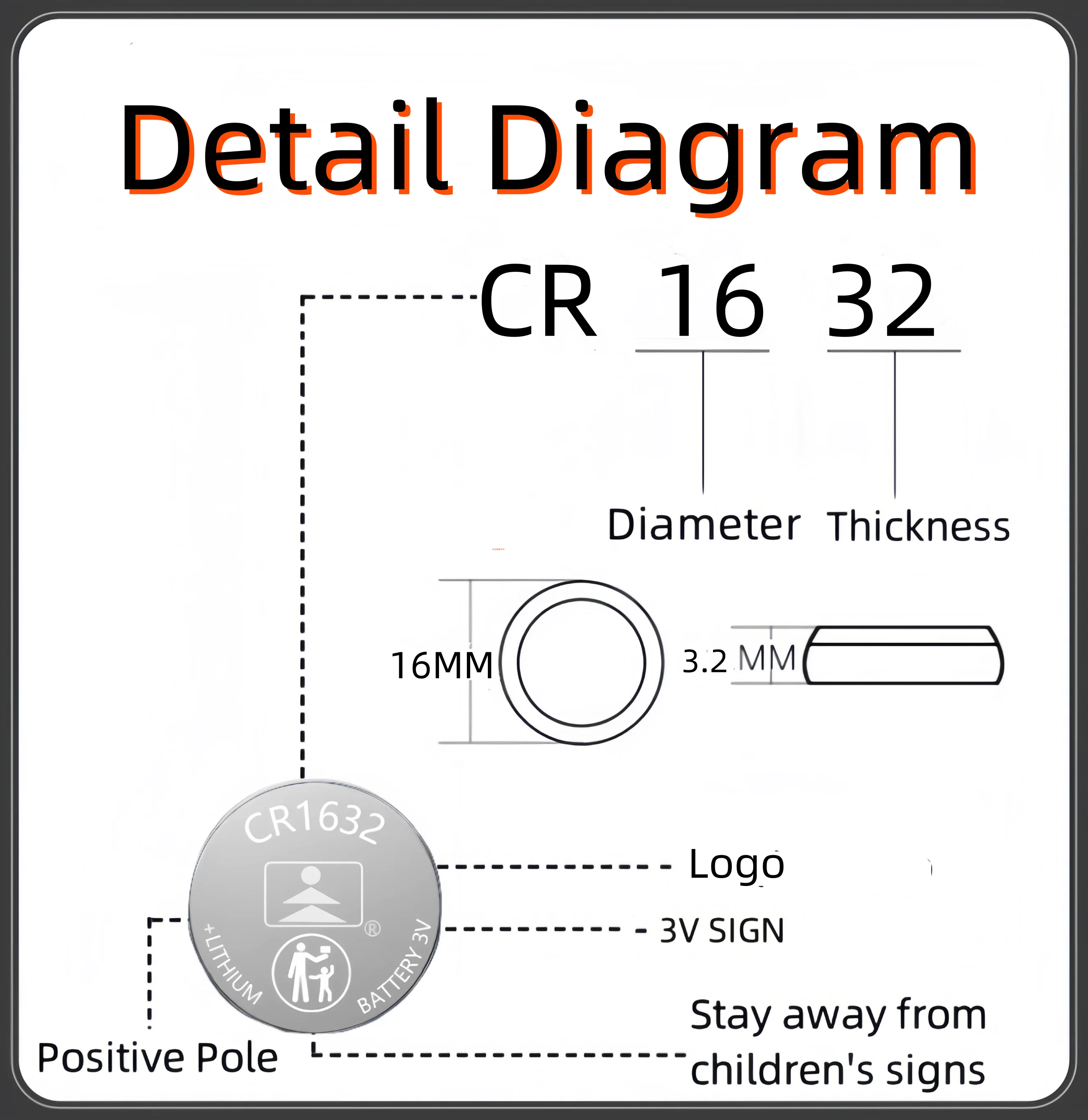 5~50PCS Button Batteries TQ CR1632 DL1632 BR1632 LM1632 ECR1632 3V 2-50PCS Lithium  Battery Coin Cells  For Watch Remote Key