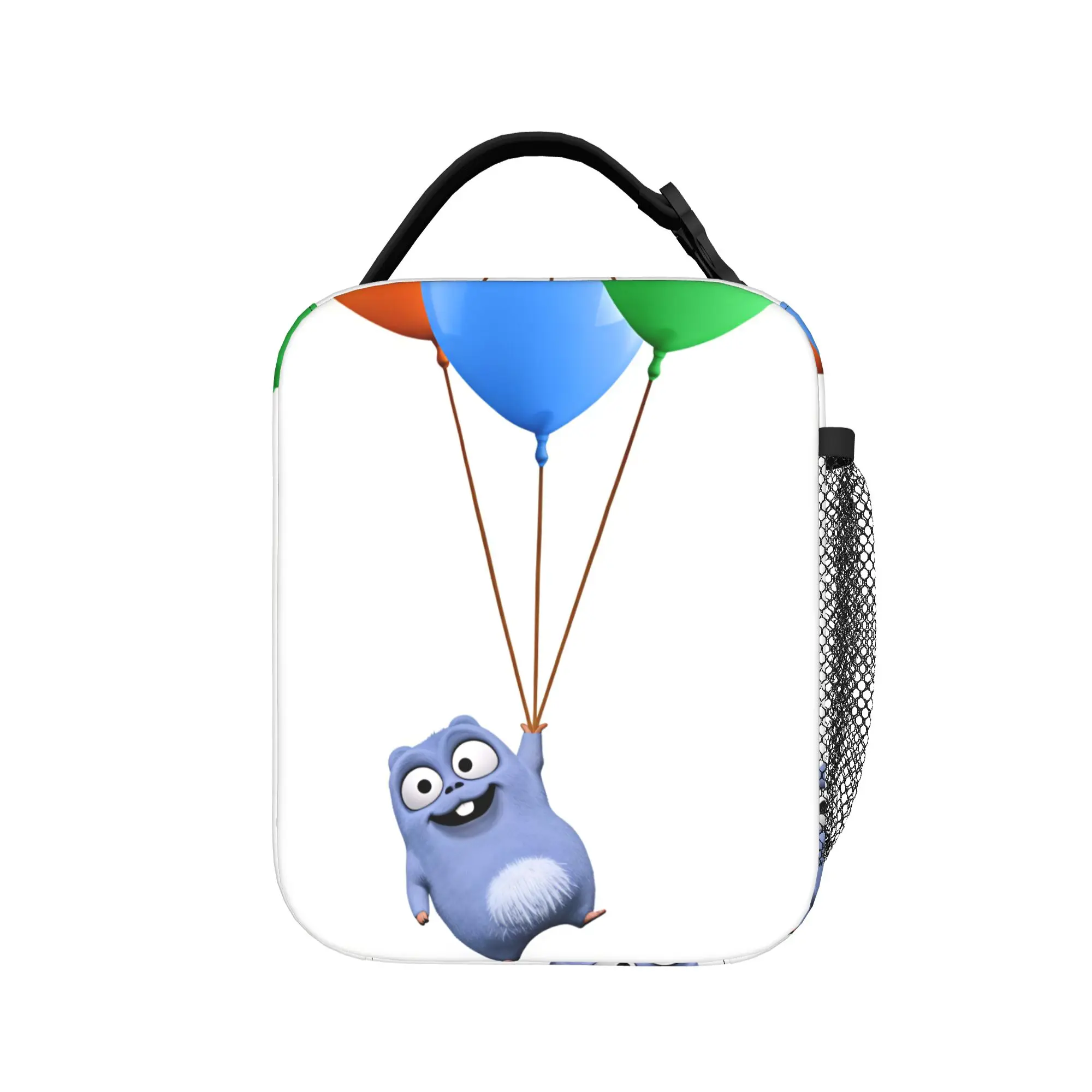 Grizzly and Lemmings Lunch Bag  Retro Lunch Box For Men Office Portable Zipper Cooler Bag Oxford Graphic Design Tote Food Bags