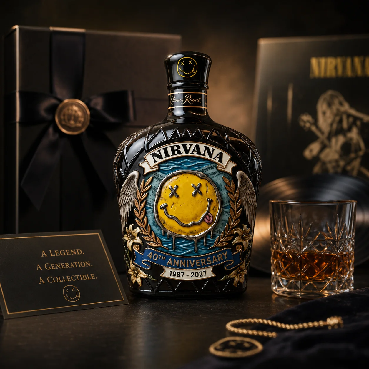 Nirvana Rock Grubu Kabartmalı - Glass Decanter Whiskey incelemesi ve fiyatı