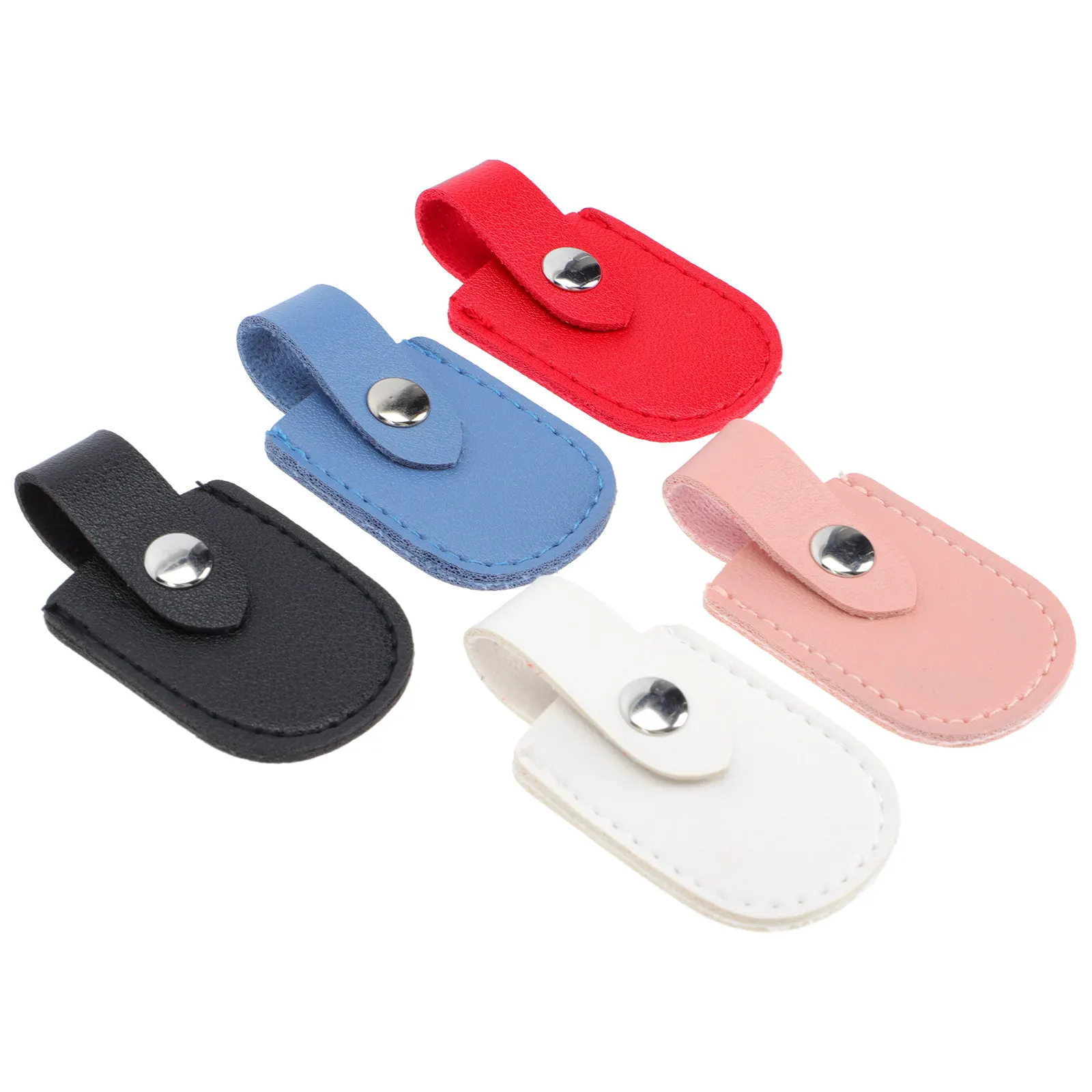 5Pcs Manicure Nipper Cover High Quality PU Cuticle Nipper Protector Elegant Simple Design Nail Salon Supply Long Term Use