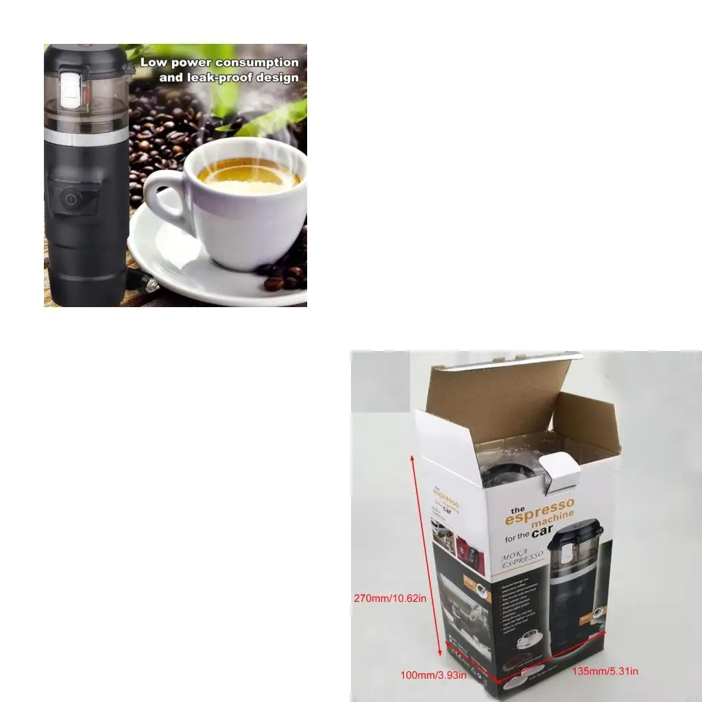 Convenient Portable Espresso Maker Easy Cleaning Coffee Machine for Car and Home with Coffee Powder Brewing Option