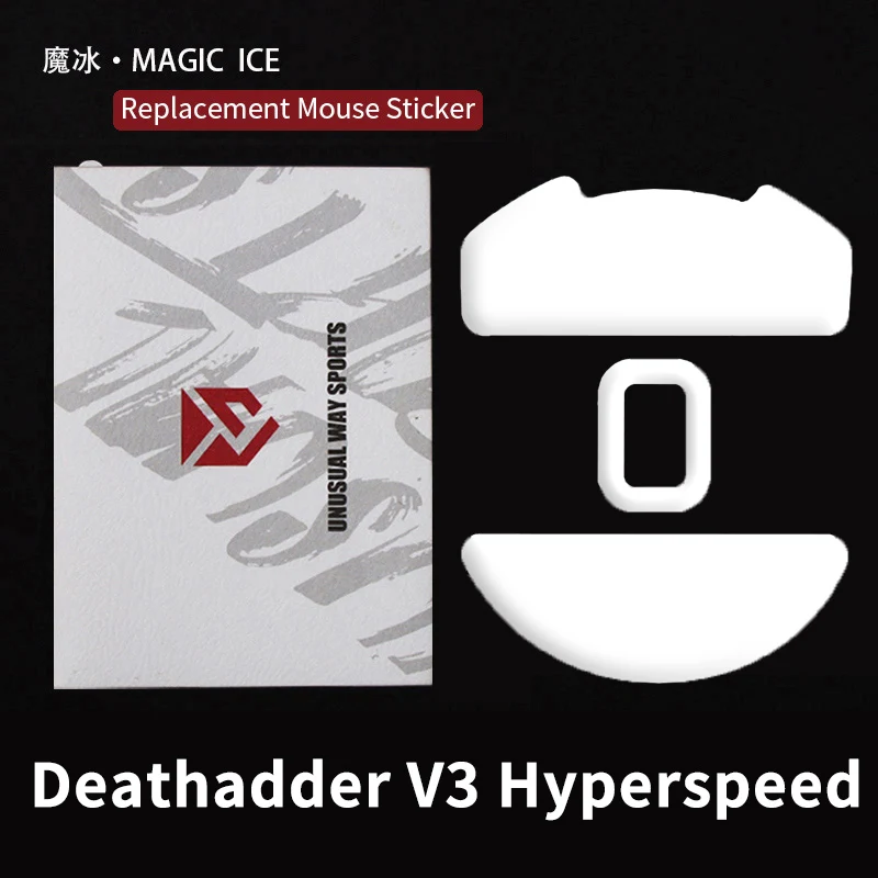 UnusualWaySports Mouse Skates Feet Deathadder V3 Hyperspeed Cambered Surface PTFE Anti Collapse Magic Ice Pink Black Silver Fox