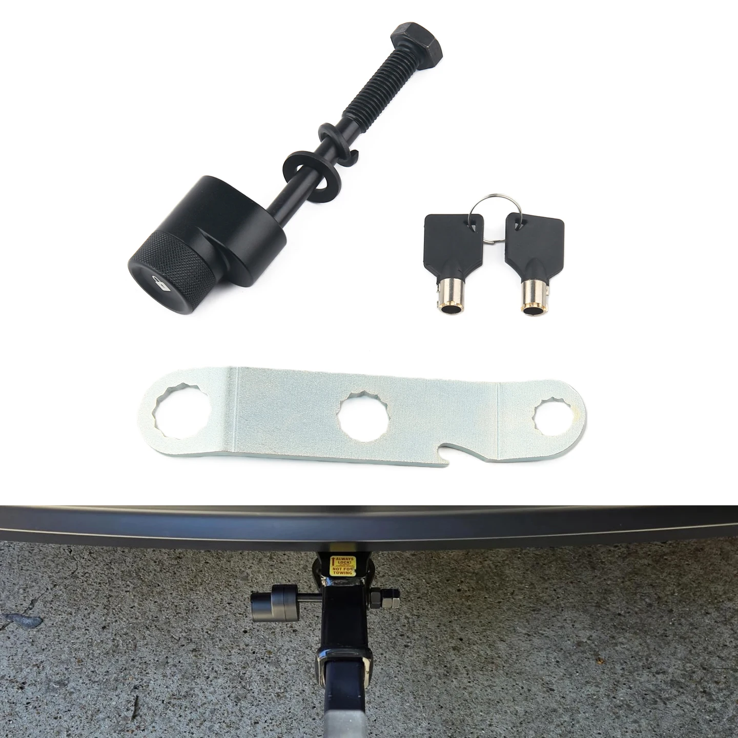 Replacement of Padlock Bolts for Bicycle Frame and Bracket for Thule, Equipped with Anti Knock Device and a Key Lock Cylinder