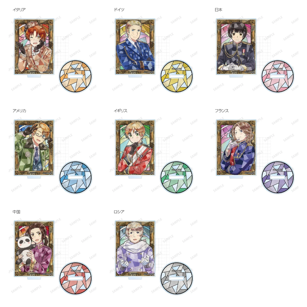 Game APH England Russia France Germany Japan Italy America Acrylic Stand Doll Anime Figure Model Plate Cosplay Toy Gift