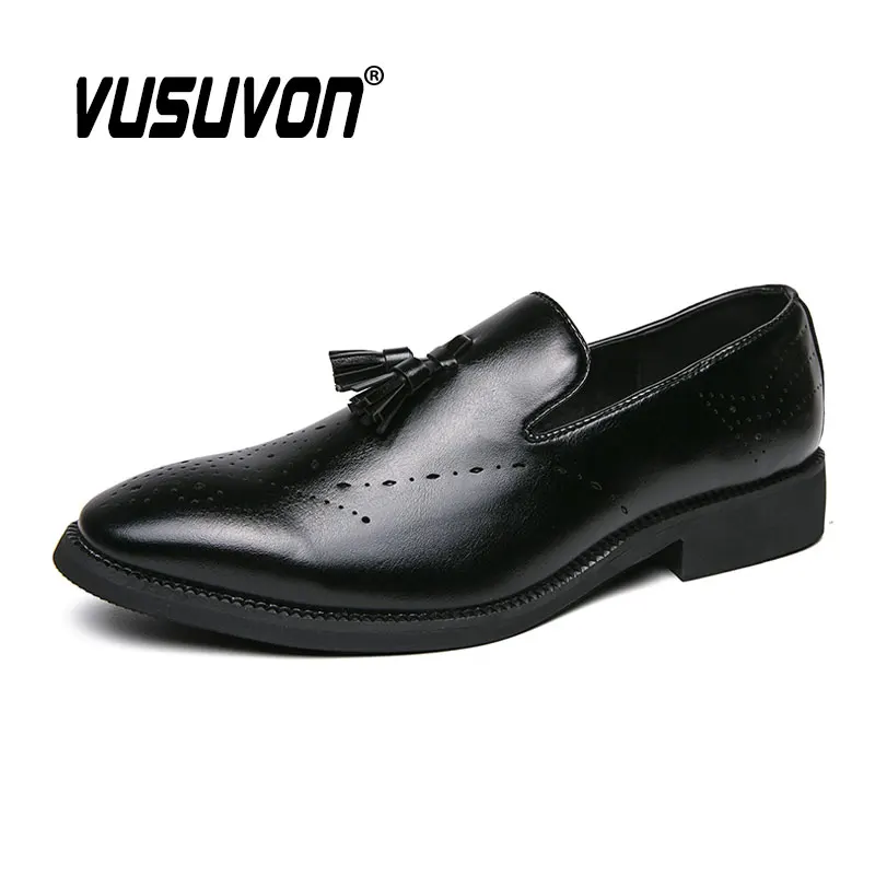 Fashion Men Loafers Shoes Breathable Split Leather 38-46 Size Boys Black Soft Outdoor Casual Autumn Mules Dress Flats