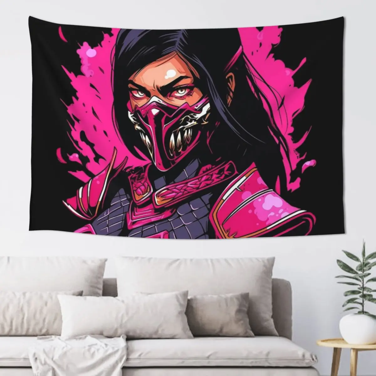 mortal kombat mileena Tapestry Bedroom Decor Mushroom Tapestry