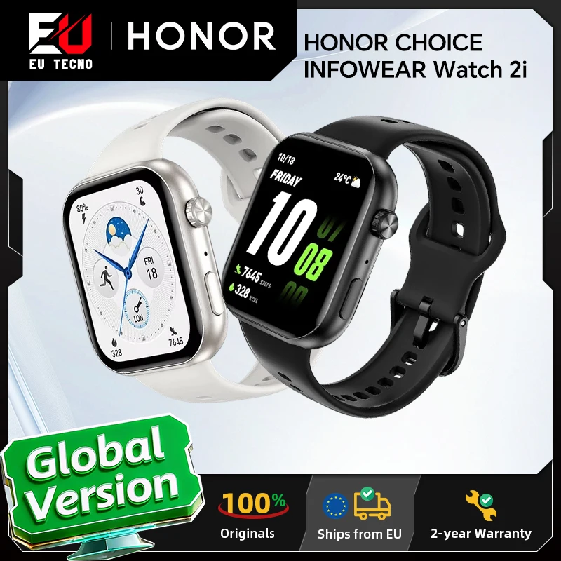 HONOR CHOICE InFoWear Watch 2i, version mondiale, écran AMOLED de 1,85 pouces, surveillance de la santé toute la journée, HONOR CHOICE Watch 2i