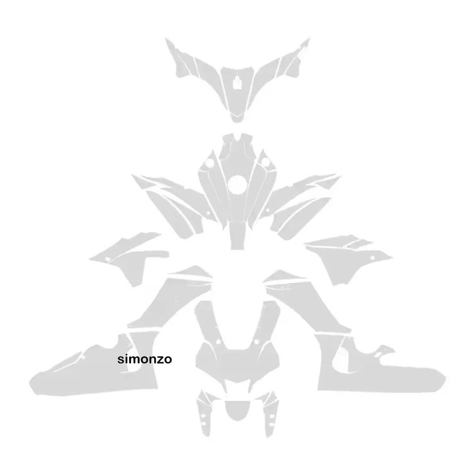 لياماها YZF-R1 GYTR مجموعة مقاومة للخدش YZF R1 GYTR 2020-2024 دراجة نارية PPF كامل الجسم طبقة حماية الطلاء من البولي يوريثان #6