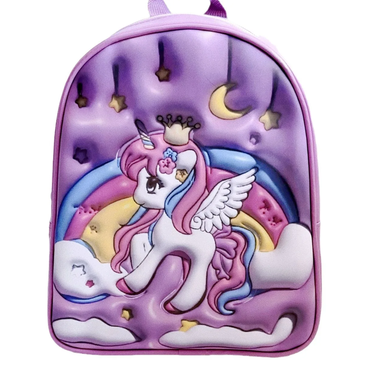 2024 New Children\'s 3D Digital Printing Unicorn Creative Modeling Dazzling Fashion Kindergarten Girl Cartoon Cute Backpack