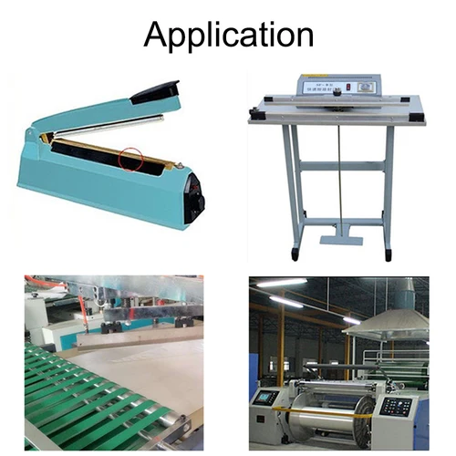 Imagen 2 del producto Cinta Te-Flon de PTFE negra, resistente a altas temperaturas, máquina de vacío de 300 grados, cinta aislante de sellado de embalaje, 10M/rolos