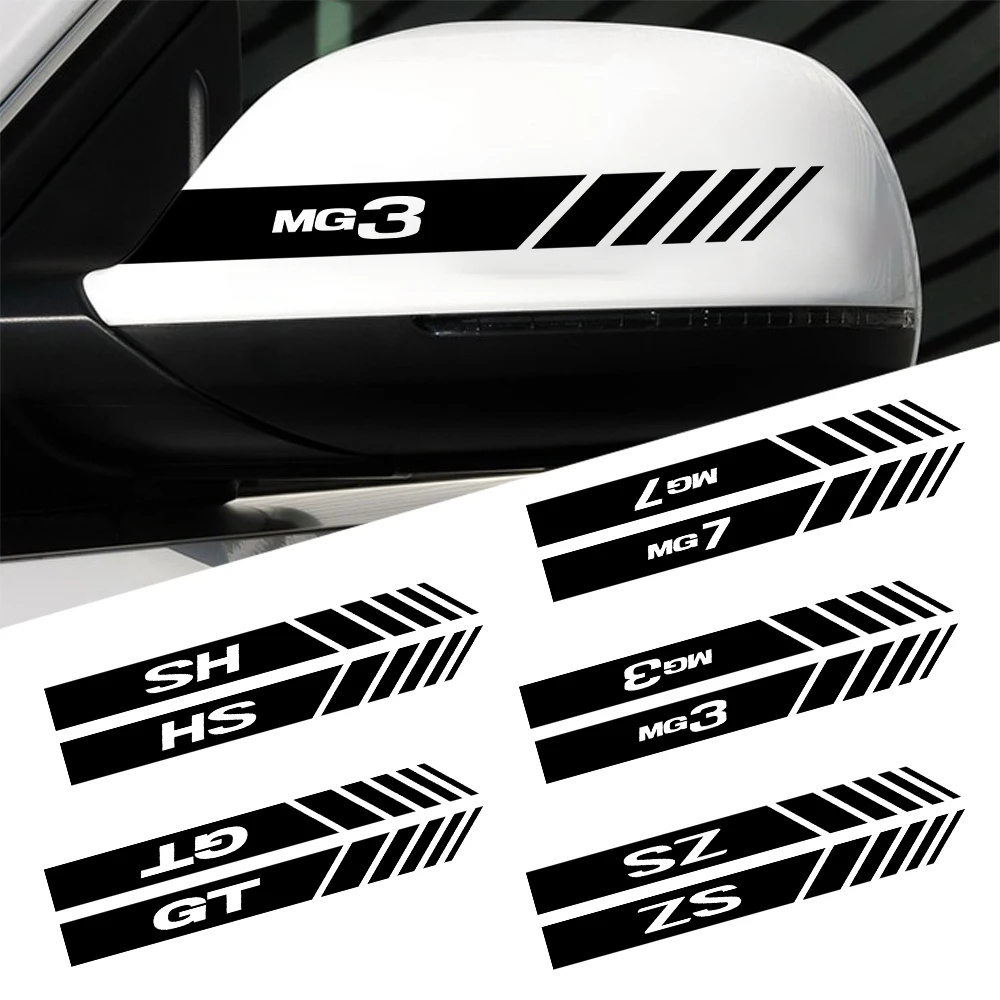 

2 шт. для гаражей Morris MG MG3 MG5 MG6 MG7 HS GT Hector ZS Автомобильное зеркало заднего вида с логотипом, наклейка, декор, автостайлинг, наклейка, аксессуары