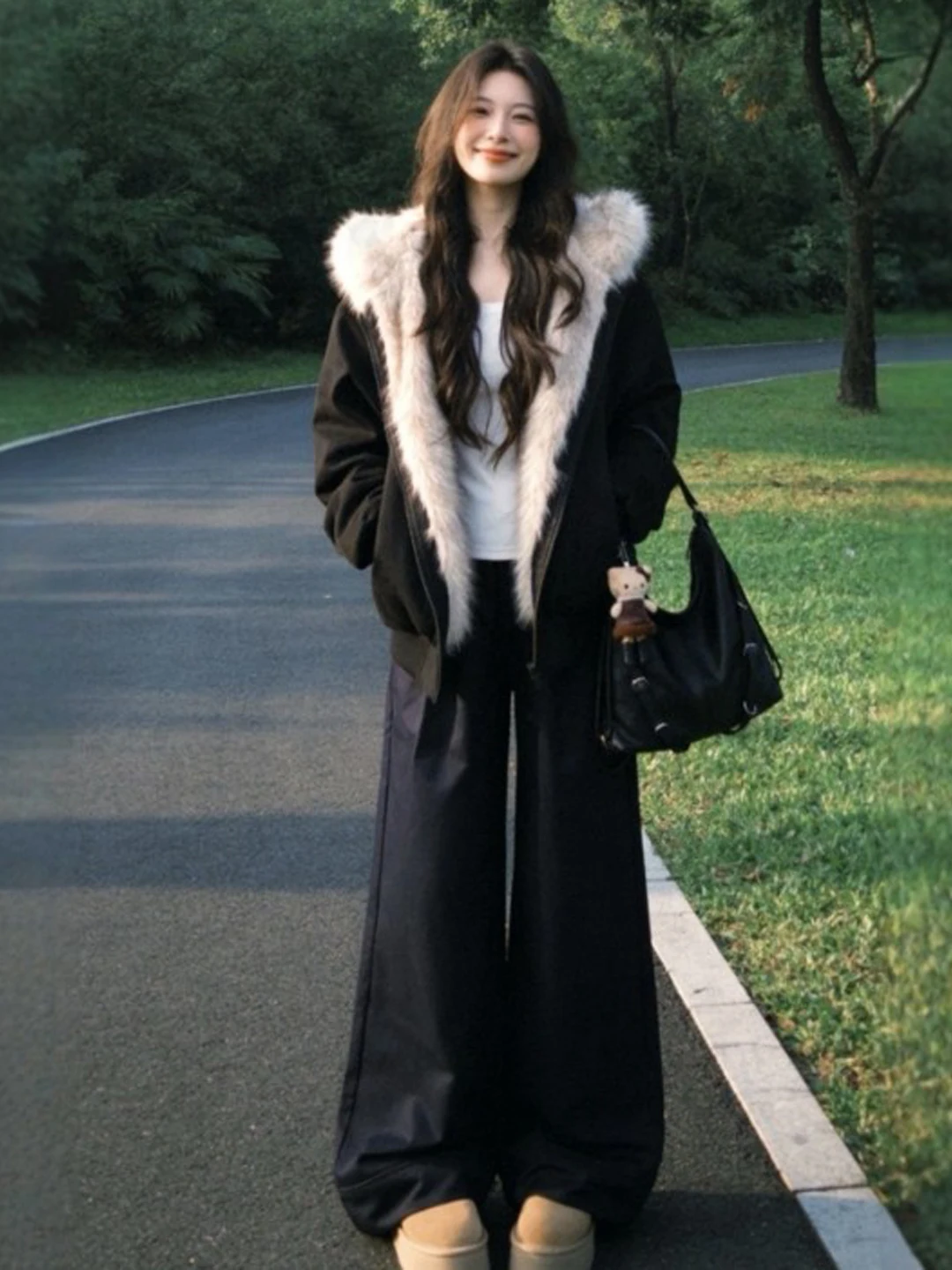 

Женское пальто Hebe Sle ort Bla Cotton Jaet с модным дизайном в корейском стиле, весенняя коллекция, эксклюзивно онлайн