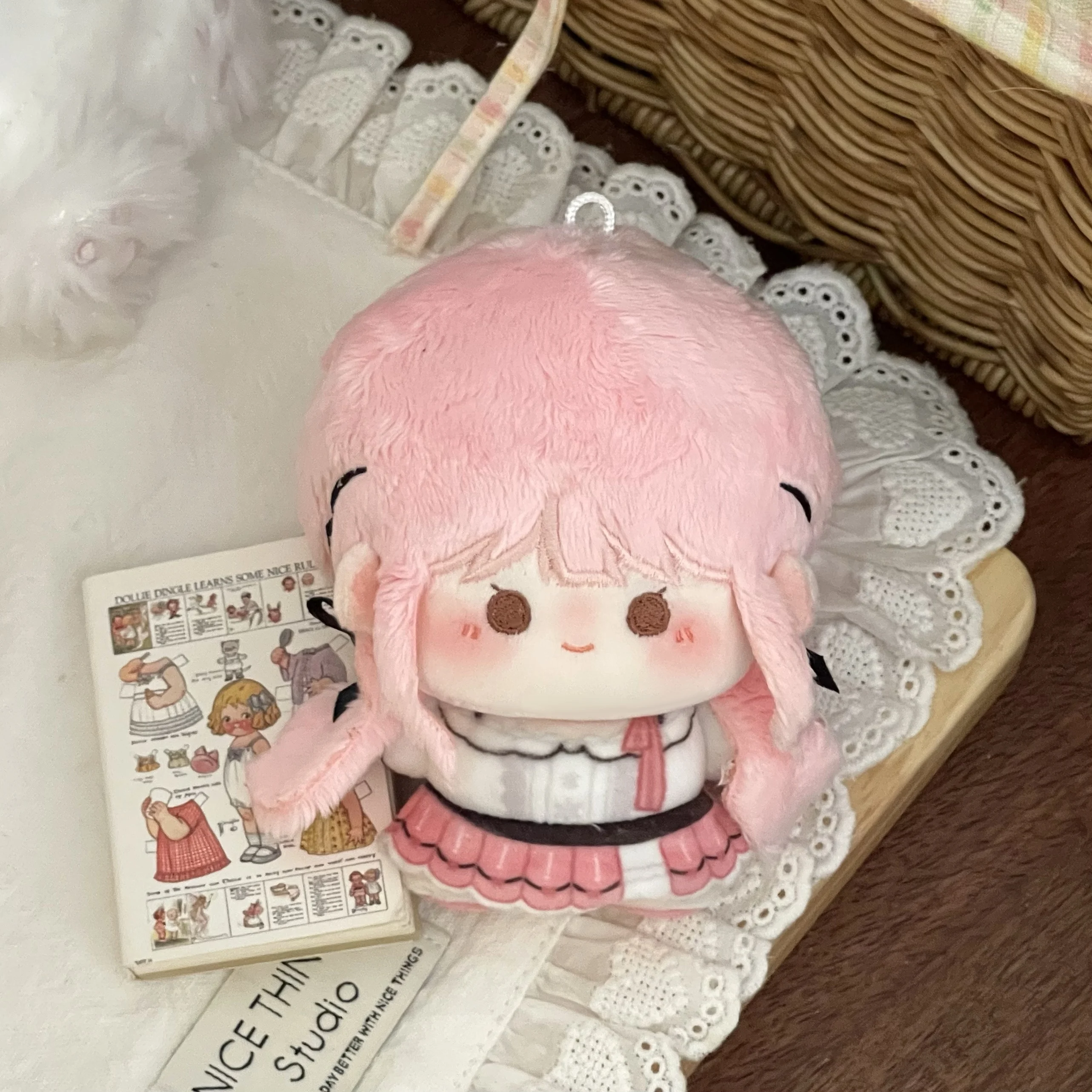 

10CM Pendant Keychain Toys Kawaii Shining Nikki idol Pink Printed Body Plush Doll Figures Stuffed Dolls Plushie Ornaments Gift