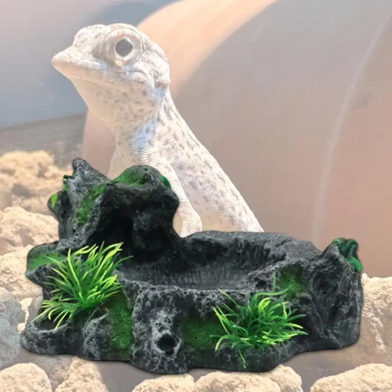 Versatiles Reptiles Feeding Tray Water Feed Container Corner Feeders Bowl