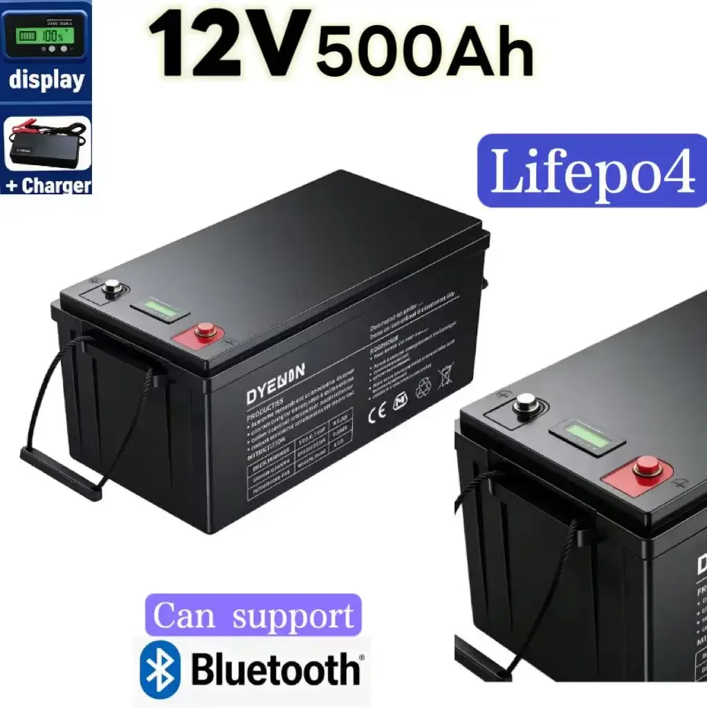 

4S 12V 12.8V LiFePO4 Lithium Battery Pack | 400AH/500AH/600AH/1000AH | Built-in 200A/300A Bluetooth BMS | Real-Time APP Monitori