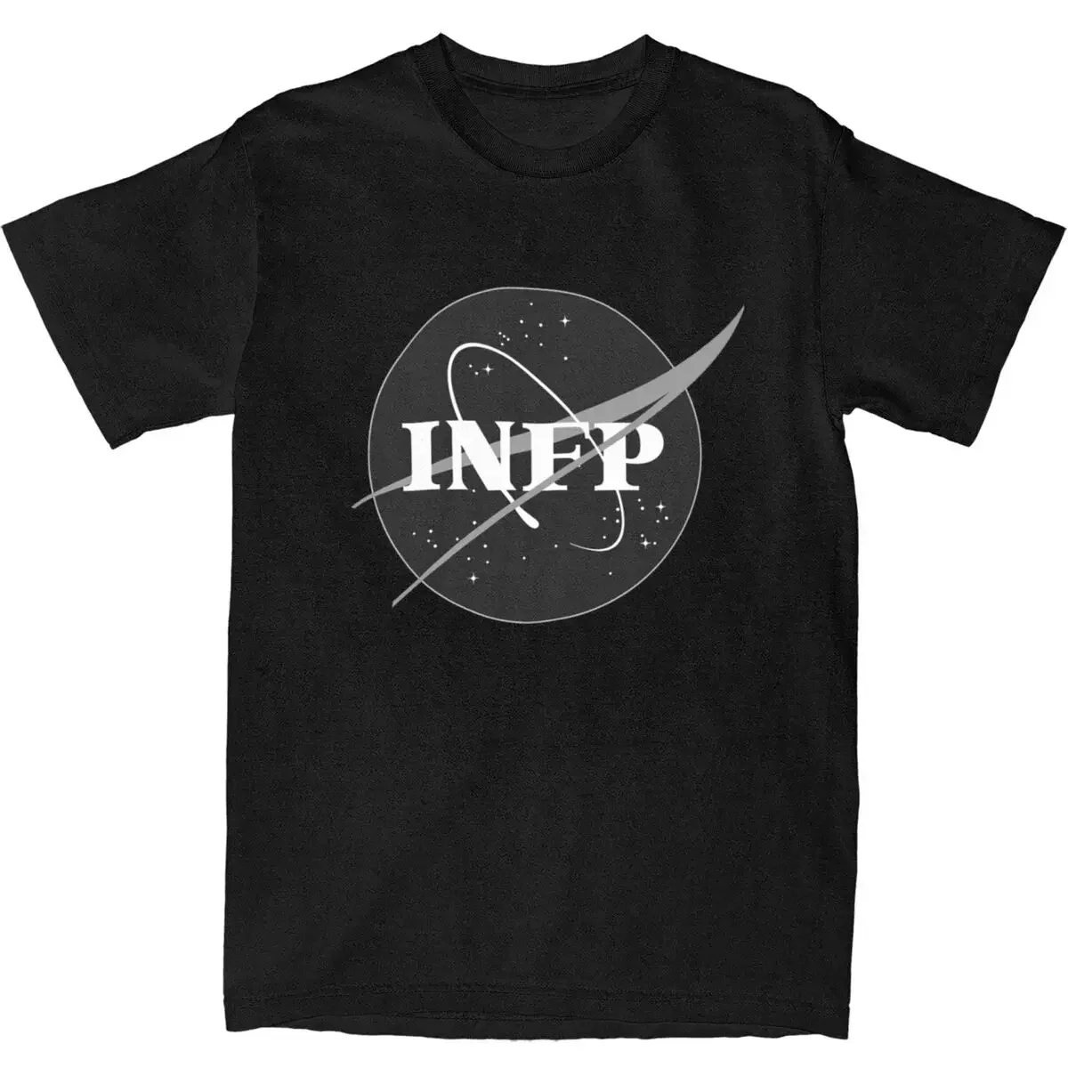 Men's INFP Logo T-Shirts Introvers Joke Cotton Tops Summer Vintage Short-Sleeved T-Shirt O-Neck Hipster Casual Tshirt Large Size