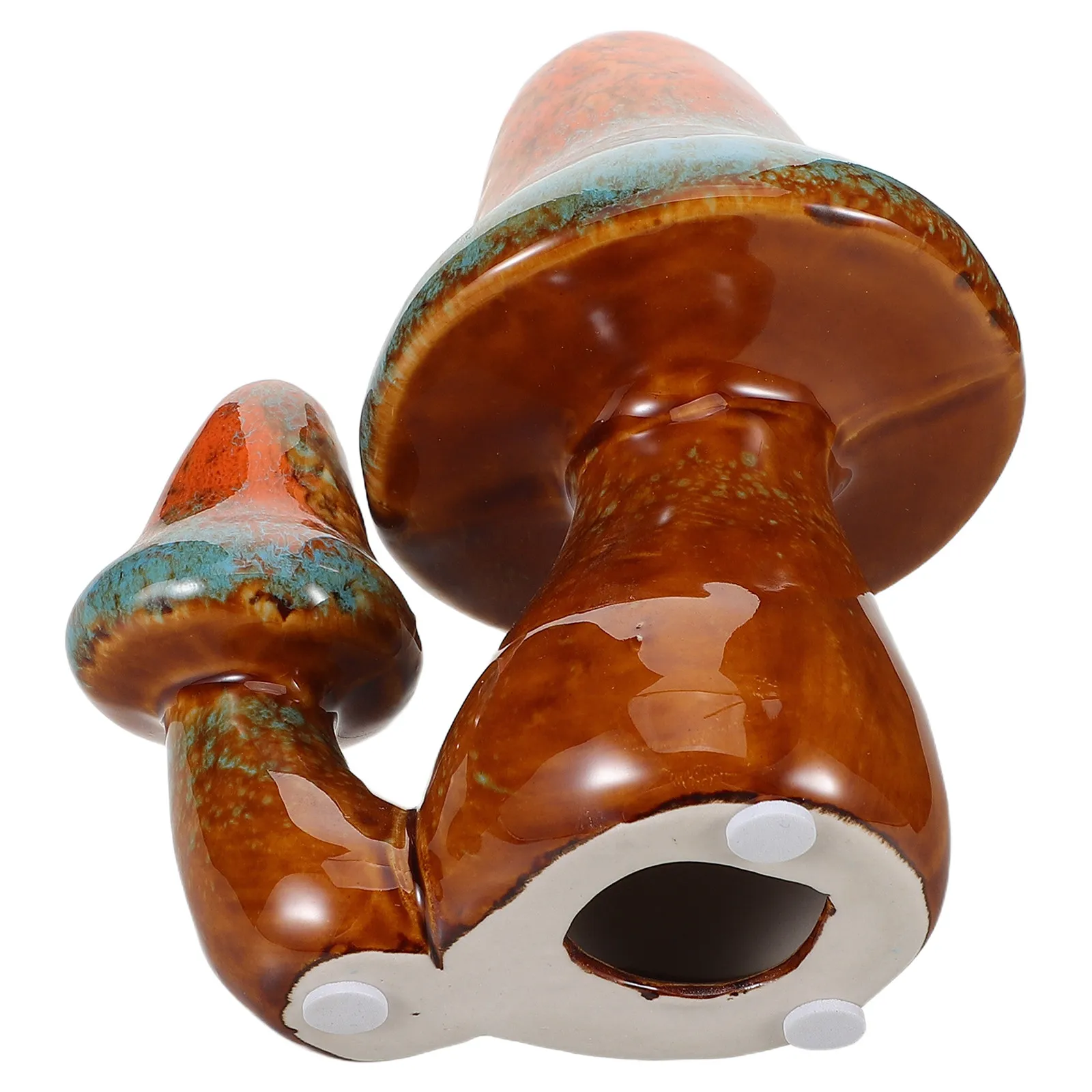 

Ceramic Mushroom Decorations Set Statues for Outdoor Indoor Use Flower Pot Yard Lawn Art Bonsai Decoration