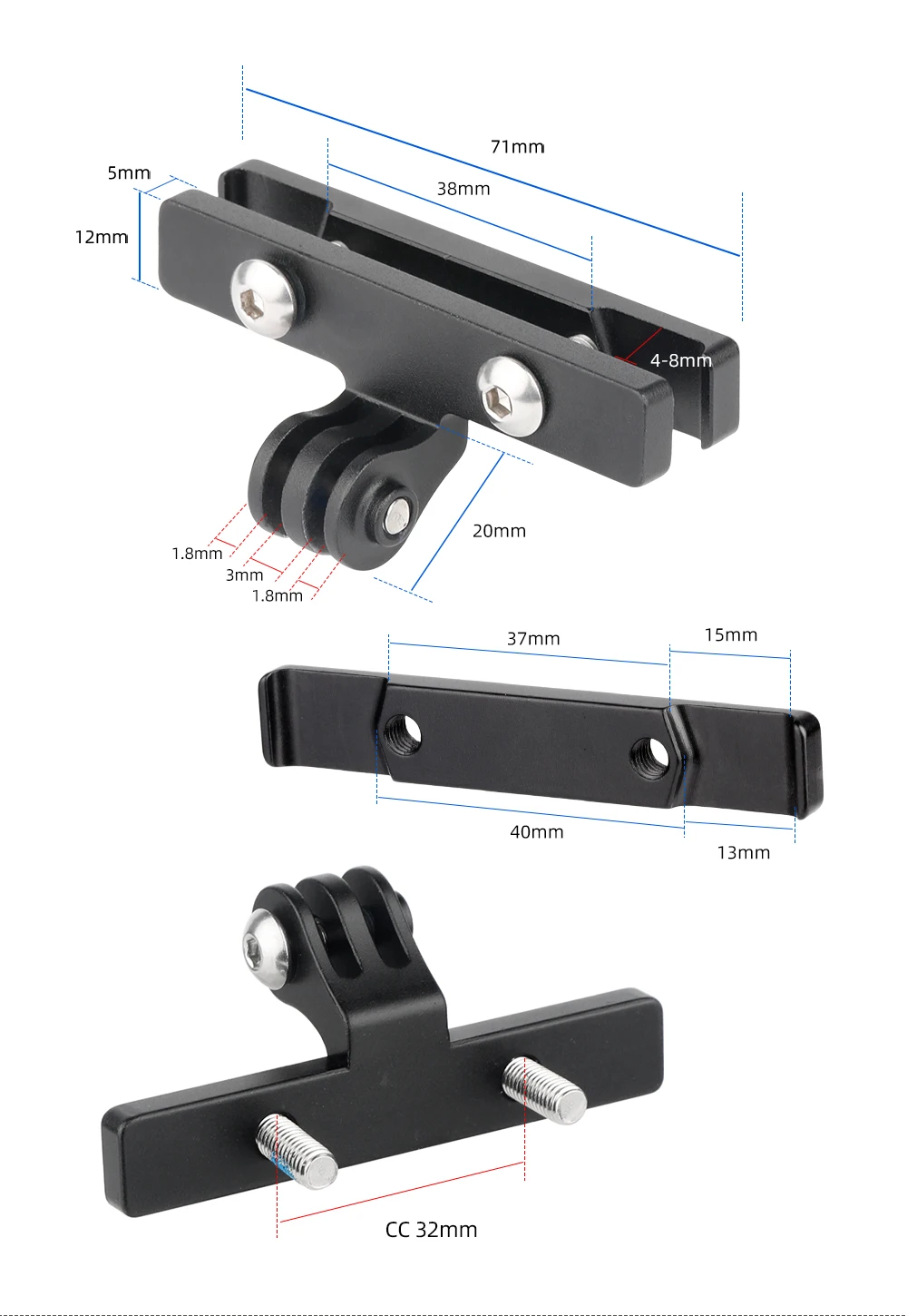 Fahrrad Sattel Schiene Rücklicht Halterung Sattelstütze Halterung Ständer Für Magicshine RN120 SEEMEE 60 100 180 200 300 Lampe Verlängerung Halter – Detail 5