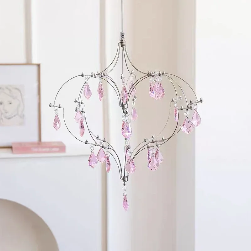 

French warm bedroom lamp, American retro crystal chandelier, simple and personalized master bedroom decoration lamp