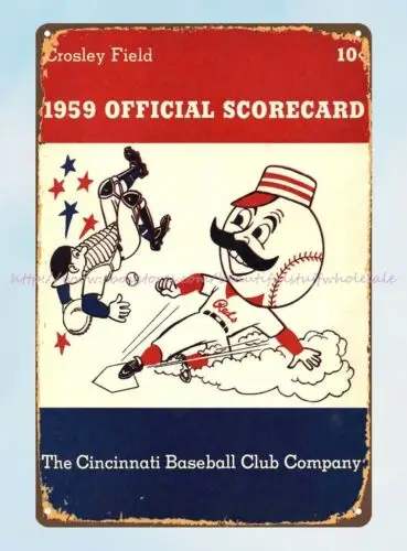 1959 Scorecard Scorebook tin sign outside garage decorations