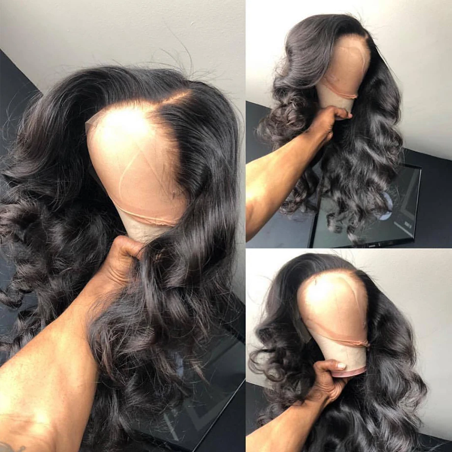 Body Wave Big Curly Wave Lace Front Human Hair Wig 40 Inch 13x6 13x4 Lace Frontal Wig 360 HD Lace Invisible Knots Glueless Pre Styled Brazilian Wigs For Women