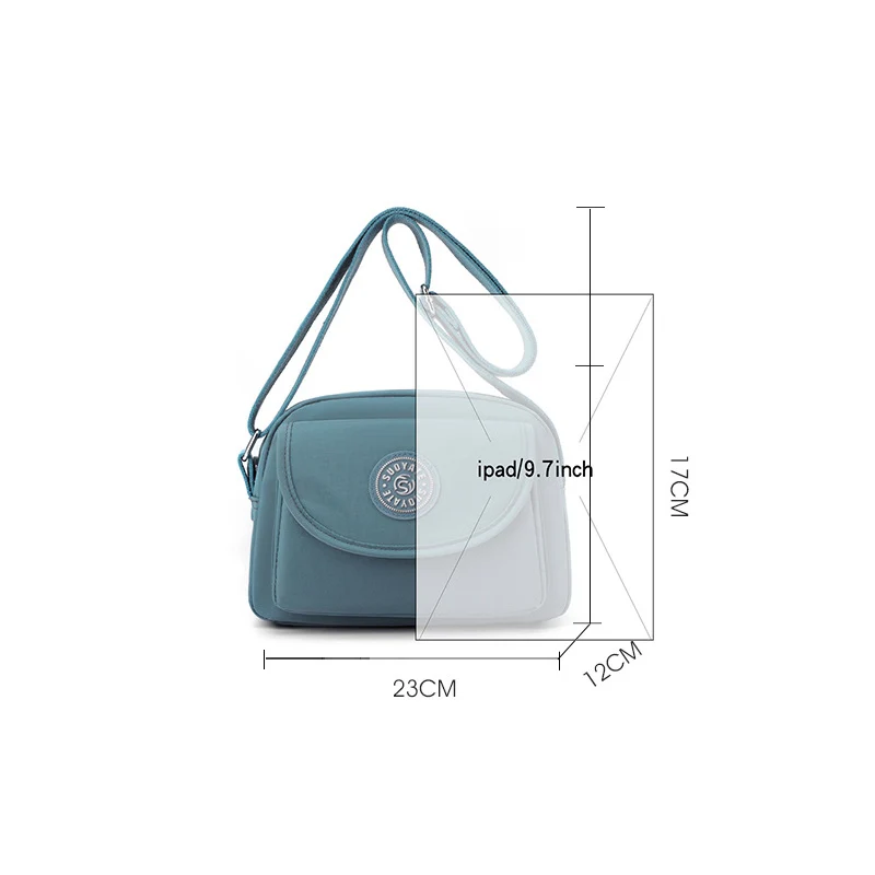 2024 New Summer Women Messenger Bags Light Weight Crossbody Shoulder Bag Waterproof Nylon Travel Bag Mommy Mini Handbags