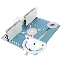 Aluminium Router Table Insert Plate,Woodworking Benches Router Flip Plate with Miter Gauge Guide Aluminium Fence Sliding Bracket