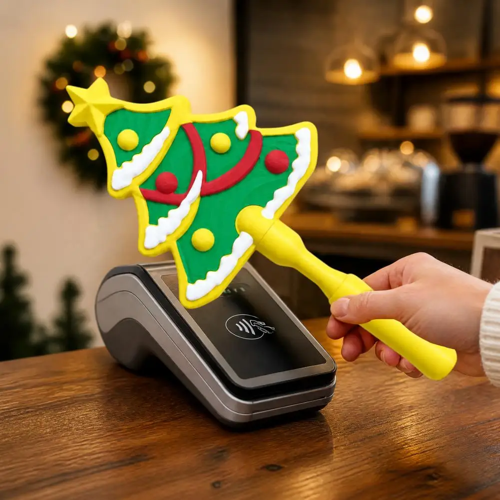 Festive Magical Wand for Shopping 3d Printed Christmas Tap to Pay Wand Contactless Payment Card Holder for Holiday for Cafes