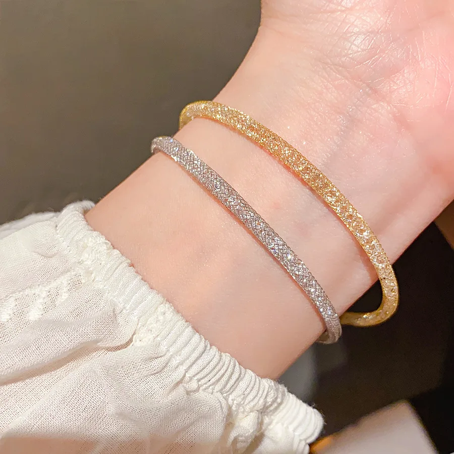 

S925 sterling silver Italian money bag bracelet women's simple niche design light luxury high-end temperament full of diamond