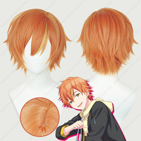Anime Akito Shinonome Cosplay Wig 30cm Orange Short Wigs Heat Resistant Synthetic Hair