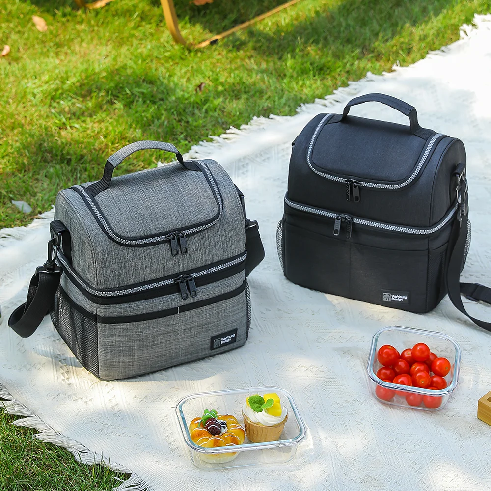 

11L Double-Layer Insulation Lunch Bag Portable Large Capacity PEVA Waterproof Work Bag for Outdoor Picnic And Camping