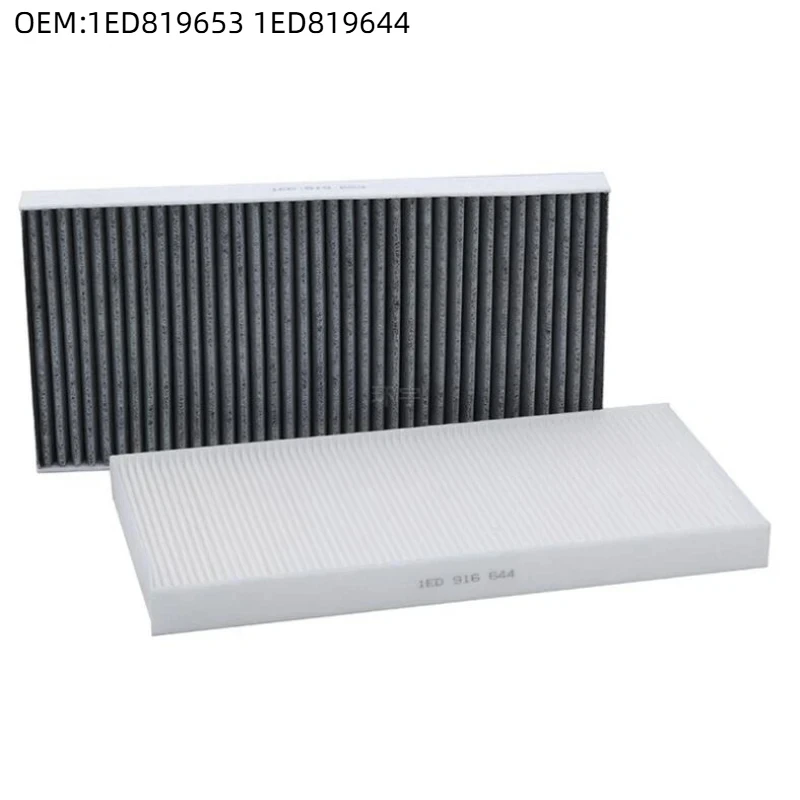 1Pair Car Cabin Air Filter OEM 1ED819653 1ED819644 for Vw ID3 ID.4X ID.6X ID.4 Crozz ID.6 Crozz Model Cabin Air Filter