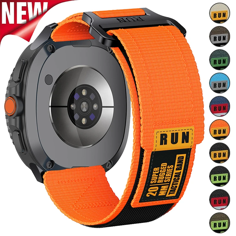 حزام نايلون لساعة سامسونج جالاكسي الترا 2025 47 ملم سوار حلقة رياضية لساعة جالاكسي 8 40 ملم 44 ملم 8 كلاسيكي 46 ملم