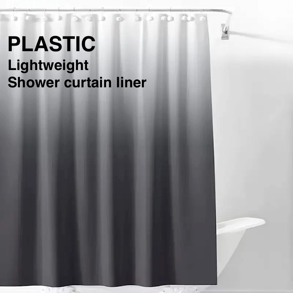 1Pc Gray Gradient Shower Curta - Shower Curtain Liner review and price