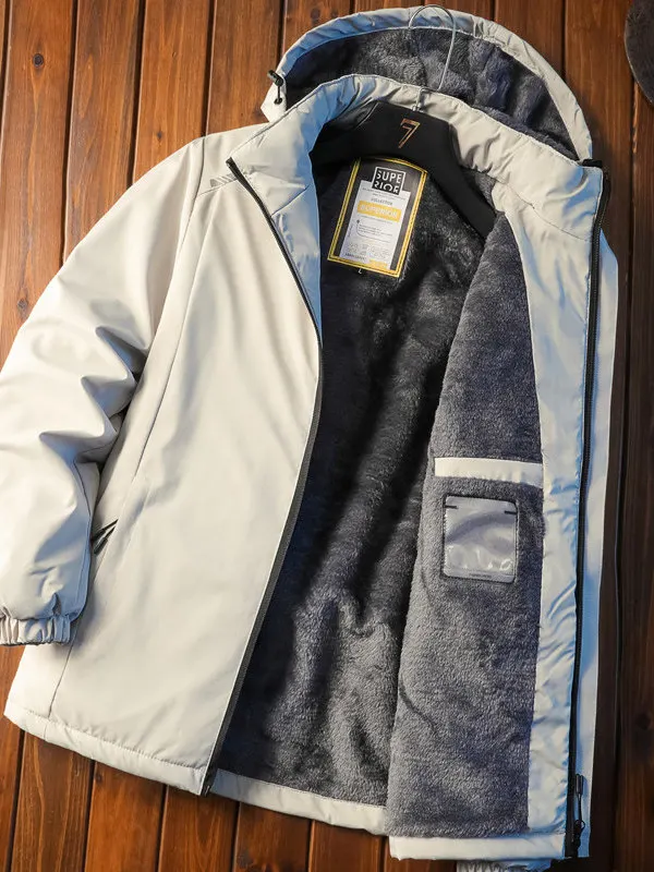 

Мужская ветрозащитная куртка Pierre Cardin с флисовой подкладкой, утепленная, из хлопка, для работы и повседневной носки, на молнии, стандартной длины