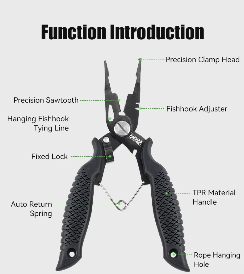 Königreich 62g Angeln Zangen Haken Entferner Multifunktionale Zange Stahl Knoten Schere Linie Cutter Angeln Zubehör Ausrüstung – Detail 3