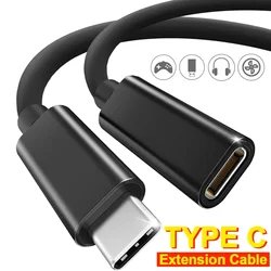 USB C Male To Type C Female Extension Cable Fast Charger OTG Adapter Data Wire Extender Cord for Earphone Laptop PlayStation