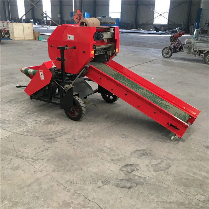 Winter Storage Forage Wrapping Machine Breeding Farms Straw Crushing Bundling Automatic Bagging Hydraulic Baler Machine