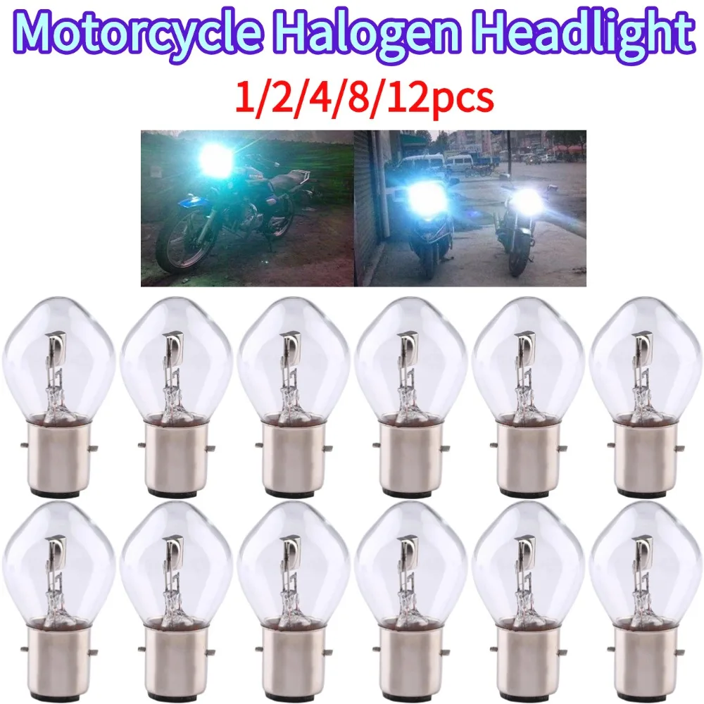 12V Motorcycle Halogen Headlight Bulb B35 12V35/35W BA20D Clear Light Halogen Headlamps Bulbs For Motorcycle ATV Moped Scooter