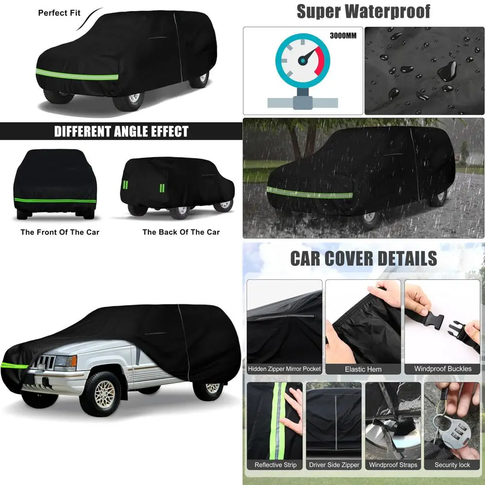 

Всепогодный водонепроницаемый чехол для автомобиля 210T для моделей Grand Cherokee 1993-2010 годов с внутренней хлопковой защитой