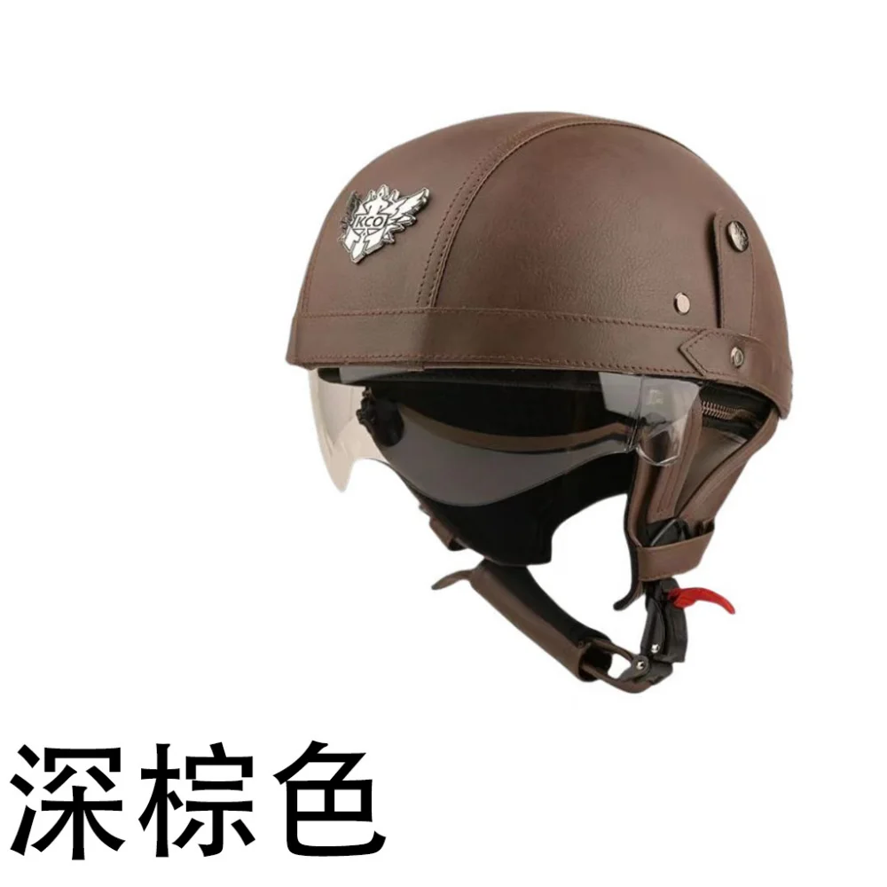 

Electric bike helmet retro cruise spring half helmet motorcycle lightweight Japanese parent-child helmet KCO helmet